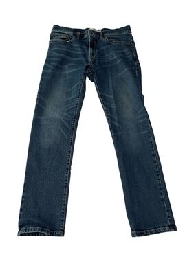 Wellen Men's Jeans Size 33 Straight Leg Blue Denim 99% Cotton Medium Wash Casual